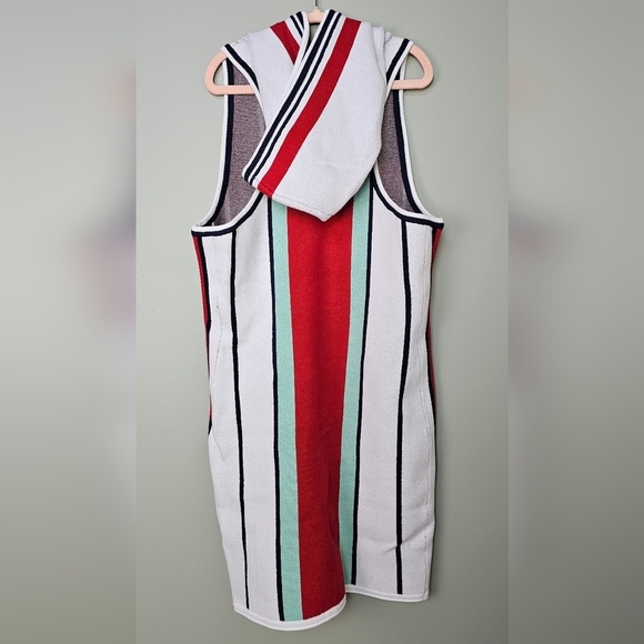 Daily Practice x Anthropologie Sleeveless Mini Dress Hoodie, Ivory & Red - Picture 6 of 7